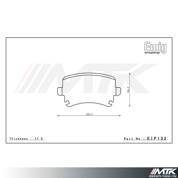 Plaquettes Endless ME20 EIP132 pour VW Passat